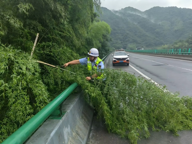 05 臺風格美登陸在即，7月26日 六安西中心管控部巡路員柴夢麒清理侵占路面的毛竹(1).png